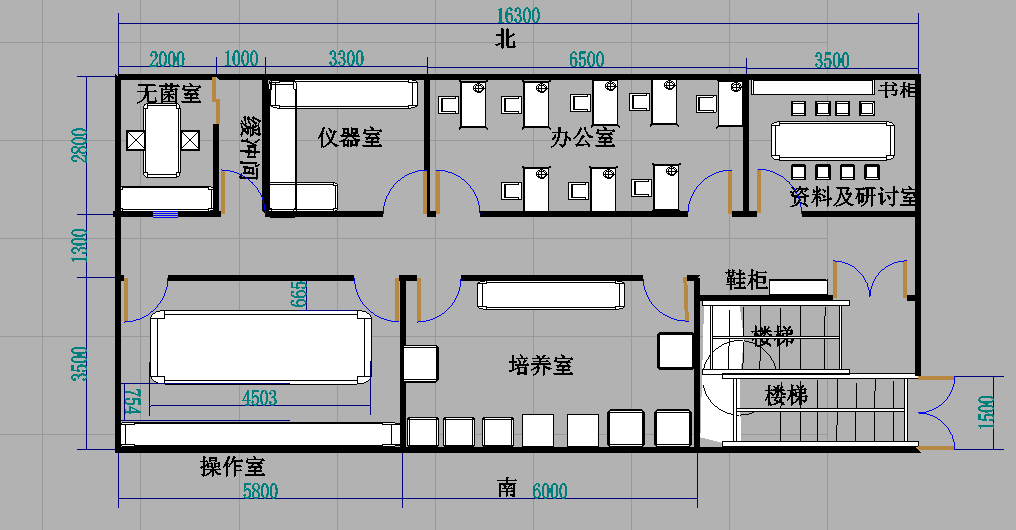 細(xì)胞實驗室平面圖